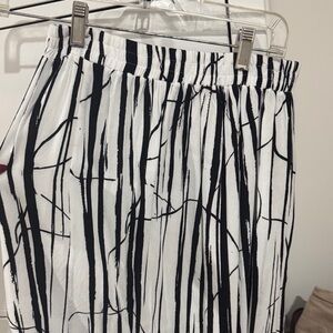 Black and White Striped Pants